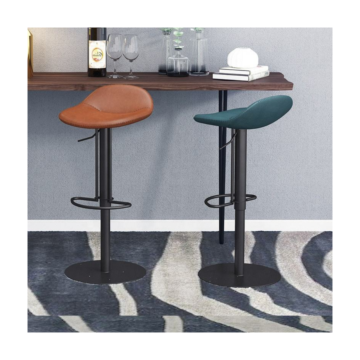 Saddle Wave Bar Stool